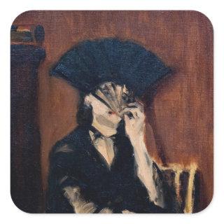 Edouard Manet - Berthe Morisot with a Fan Square Sticker