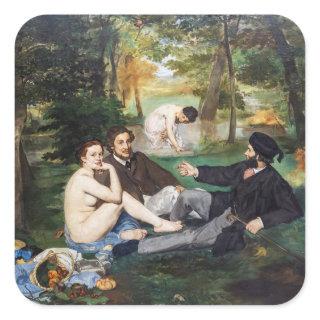 Edouard Manet - Luncheon on the Grass Square Sticker