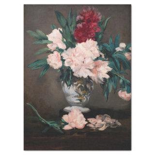 Edouard Manet - Vase of Peonies on  Small Pedestal Tissue Paper