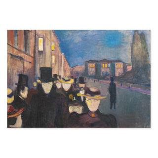 Edvard Munch - Evening on Karl Johan Street  Sheets