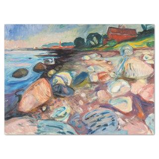 Edvard Munch - Shore with Red House Tissue Paper