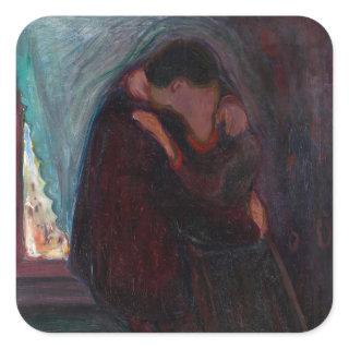 Edvard Munch - The Kiss Square Sticker