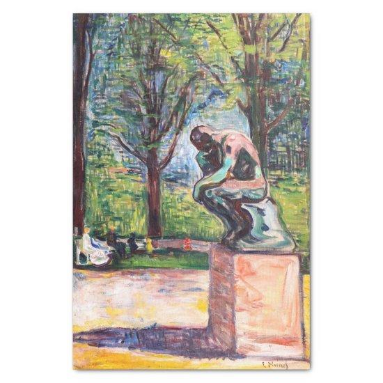 Edvard Munch - The Thinker by Rodin Tissue Paper