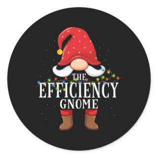 Efficiency Gnome Family Pajama Classic Round Sticker