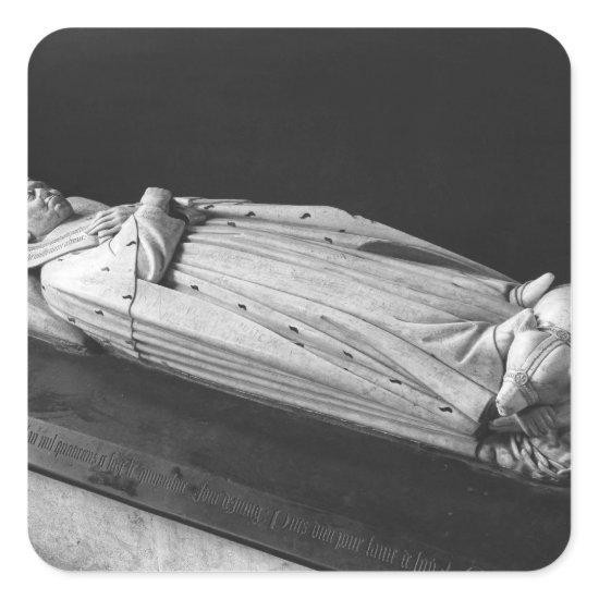 Effigy of Duc Jean de Berry  Count of Poitiers Square Sticker