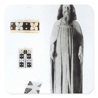 Effigy of Edward III  in the Chapel of Edward Square Sticker