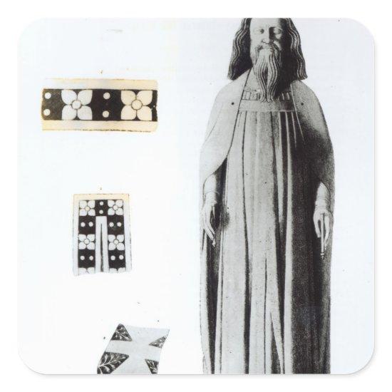 Effigy of Edward III  in the Chapel of Edward Square Sticker