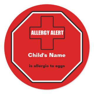 Egg Allergy Medical Alert Custom Sml Sticker