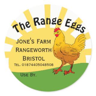 egg box Label  free range customise
