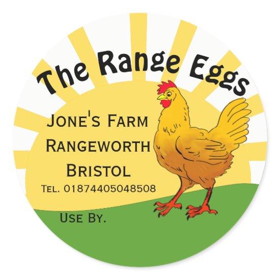 egg box Label  free range customise