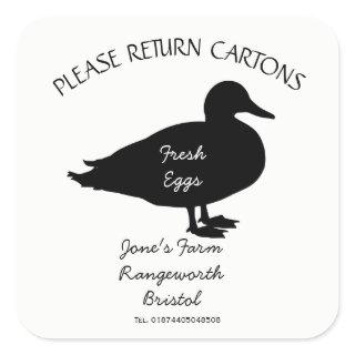 Egg Carton Label customize Duck egg box free range