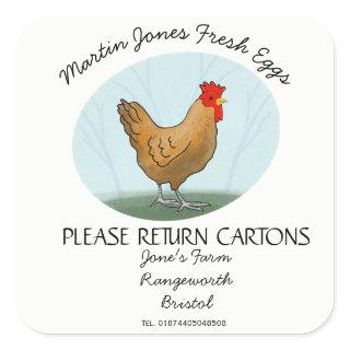 Egg Carton Label customize hens egg box free range