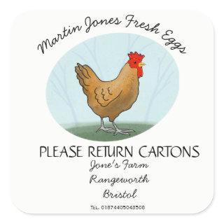 Egg Carton Label customize hens egg box free range