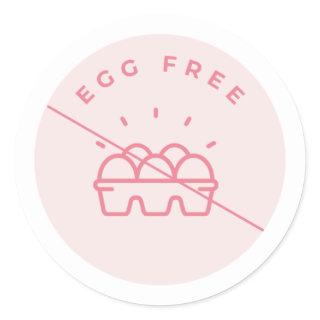 Egg Free Allergy Alert Sticker