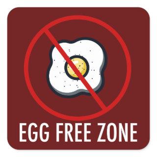 Egg Free Zone Square Sticker