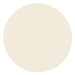 Eggshell Solid Color Classic Round Sticker