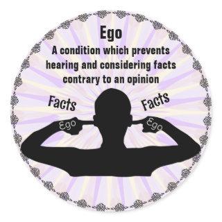 Ego - Facts vs Opinion Classic Round Sticker