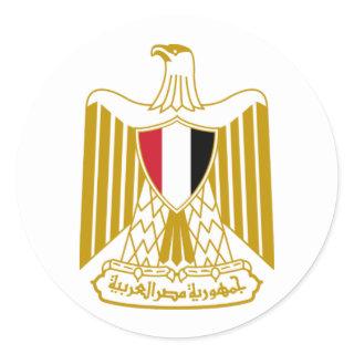 Egyptian Coat of Arms Classic Round Sticker