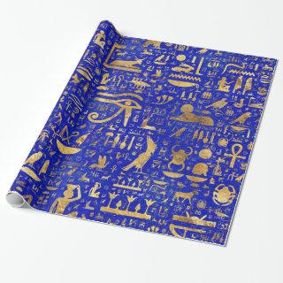 Egyptian hieroglyphs -Lapis Lazuli and Gold