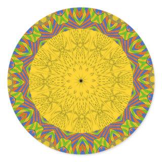 Egyptian Pattern Art Print Classic Round Sticker
