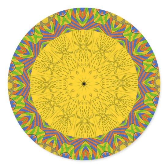 Egyptian Pattern Art Print Classic Round Sticker