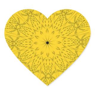Egyptian Pattern Art Print Heart Sticker