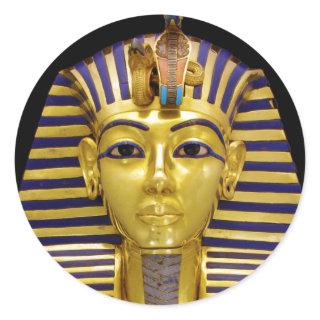 Egyptian Royal Golden Mask Classic Round Sticker