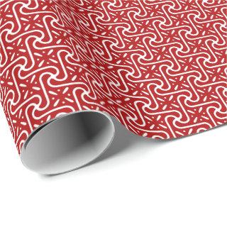Egyptian tile pattern, dark red and white