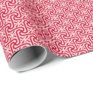Egyptian tile pattern, deep and light pink