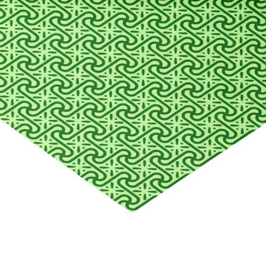 Egyptian Tile Pattern, Emerald and Lime Green  Tissue Paper
