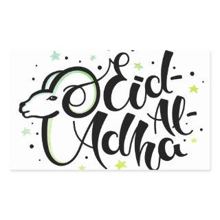 Eid al-adha mubarak rectangular sticker