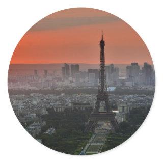 Eiffel Tower Paris Europe Travel Classic Round Sticker