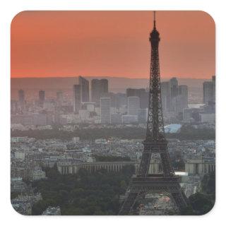 Eiffel Tower Paris Europe Travel Square Sticker