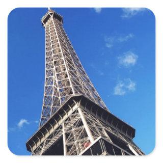 Eiffel Tower Paris Europe Travel Square Sticker