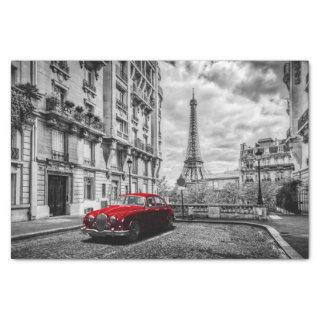 Eiffle Tower Black, White and Red. Tissue Paper