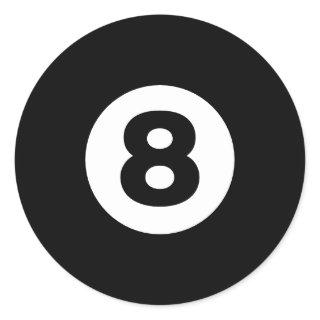 Eight Ball Classic Round Sticker