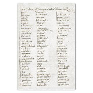 Eighth century garden plants tissue paper