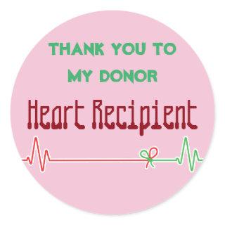 EKG Donor Heart transplant recipient customized Classic Round Sticker