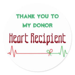 EKG Donor Heart transplant recipient customized Classic Round Sticker