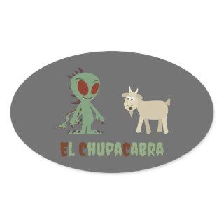 El Chupacabra Oval Sticker