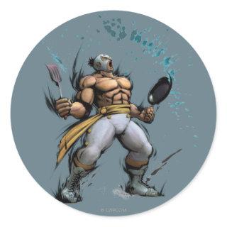 El Fuerte With Frying Pan Classic Round Sticker