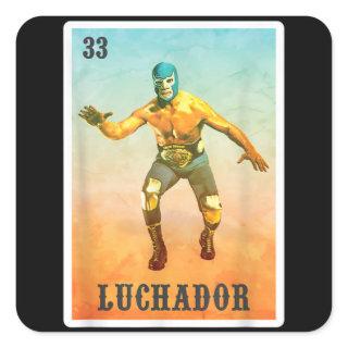El Wrestler Lucha Libre - Mexico Luchador Square Sticker