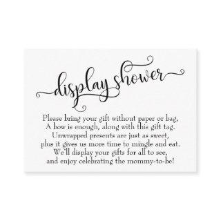 Elaborate Script Display Baby Shower Gift Card