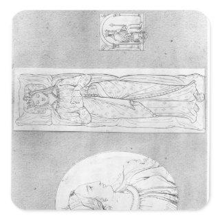 Eleanor of Aquitaine : Portrait in Profile Square Sticker