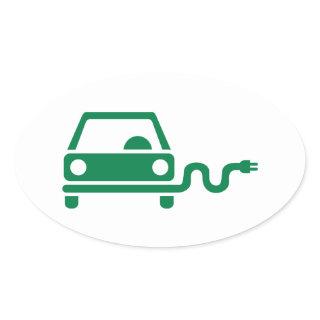 Electric car oval sticker