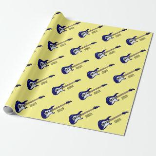 Electric guitar cartoon illustration