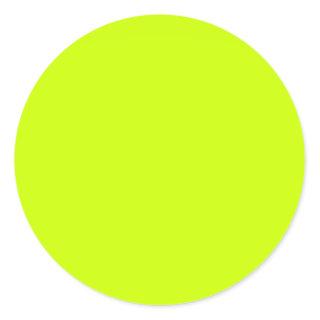 Electric Lime Solid Color Classic Round Sticker