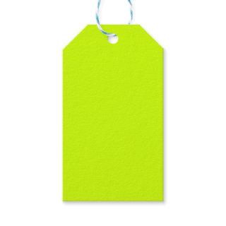 Electric Lime Solid Color Gift Tags