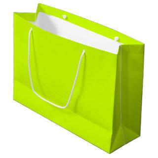 Electric Lime Solid Color Large Gift Bag