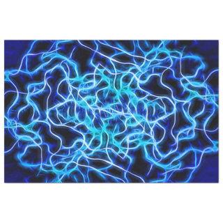 Electric Neon Blue Tesla Coil Lightning Tissue Paper